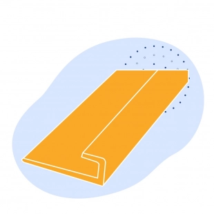 Алюминиевый профиль L-образный 70x18x18 мм АМц ГОСТ 13737-90