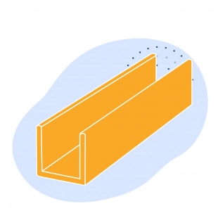 Алюминиевый швеллер 25x200x3x8000 мм В95 ГОСТ 8617-2018
