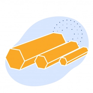 Оцинкованный шестигранник 80 мм Ст35 ГОСТ 2879-2006