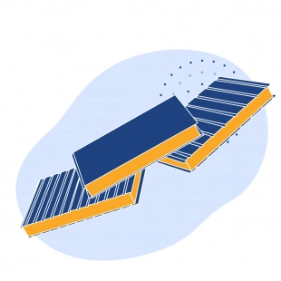 Кровельная сэндвич-панель пенополиуретан 160х1126(1000) мм