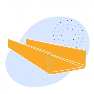 Швеллер стальной гнутый равнополочный 206х75х6 мм 09Г2С ГОСТ 8278-83