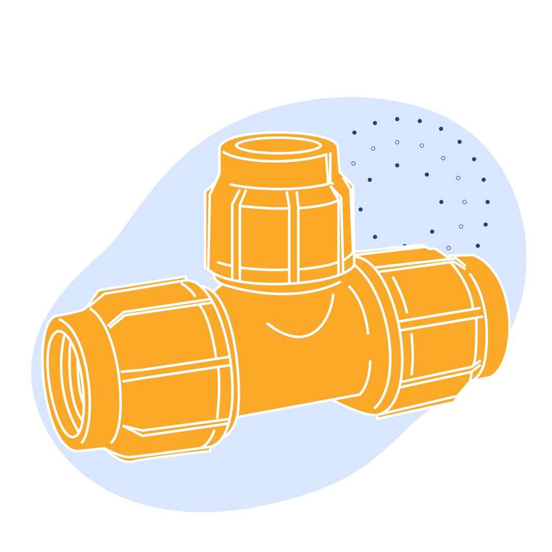 Тройник ПНД переходной 90x75 мм