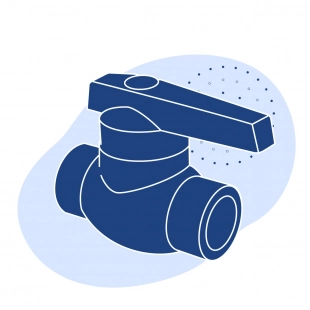 Кран полипропиленовый шаровый Ду 50 мм