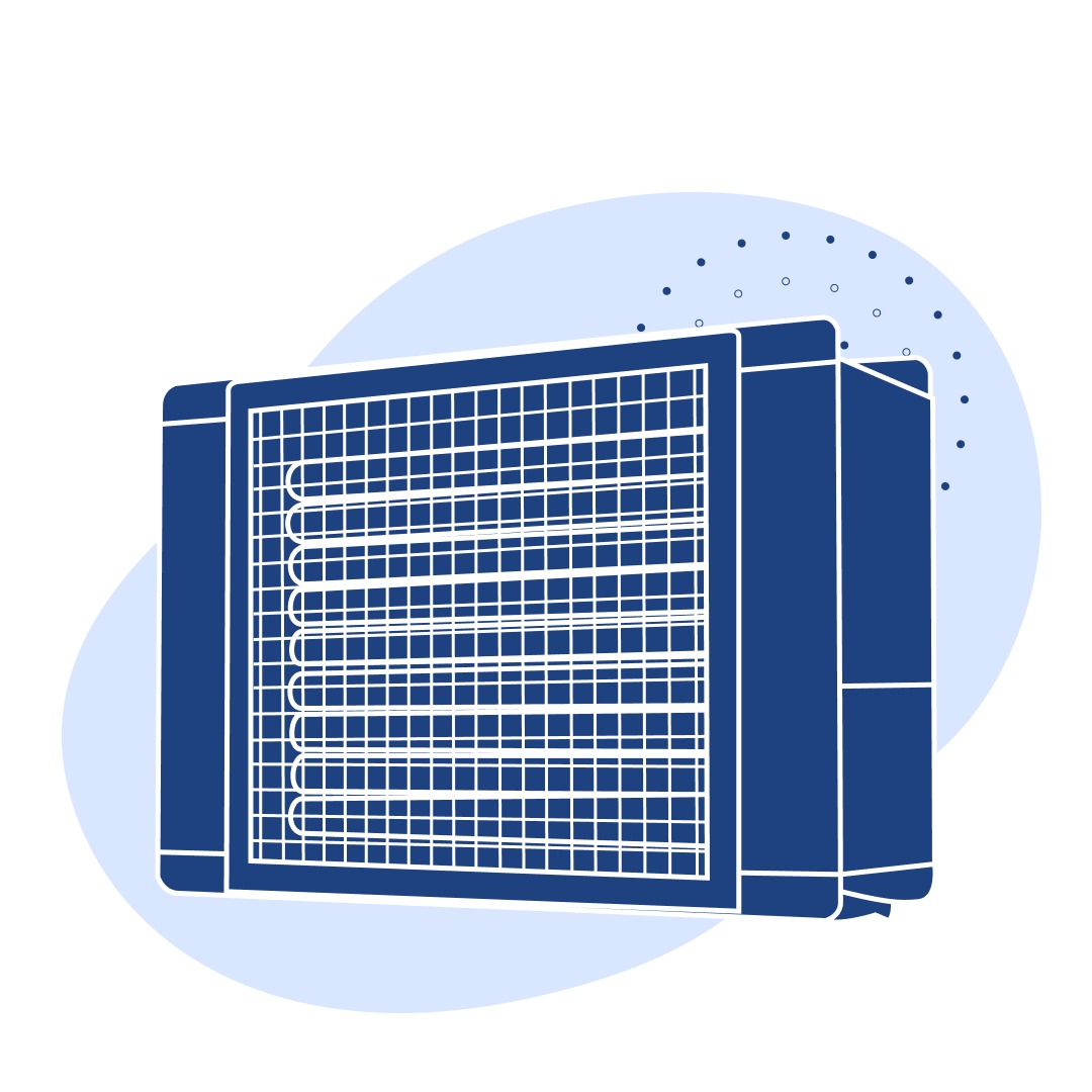 Электрокалорифер 600x820x750 мм 90 кВт 10000 м3/час
