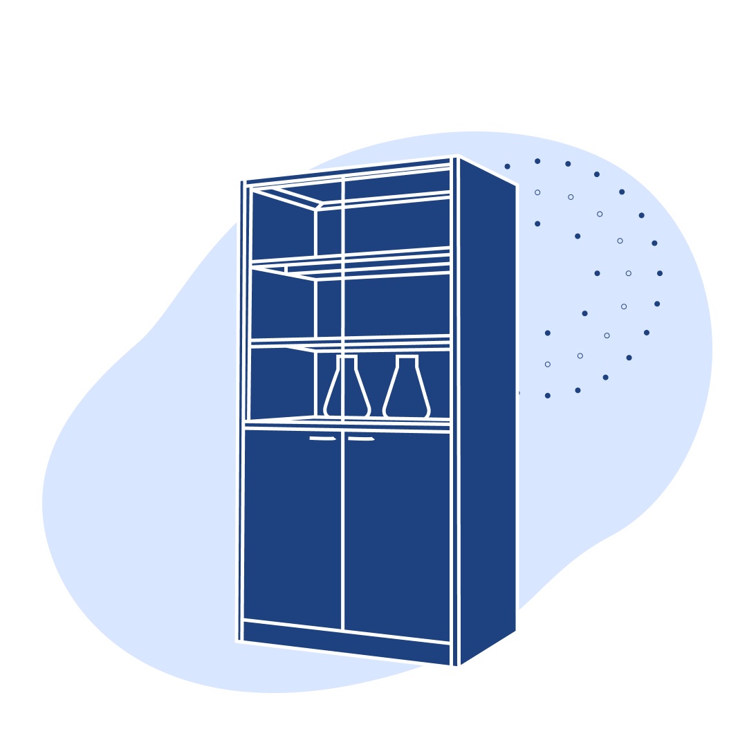 Шкаф лабораторный 600 ШГ Квадро 600х400х1700 мм